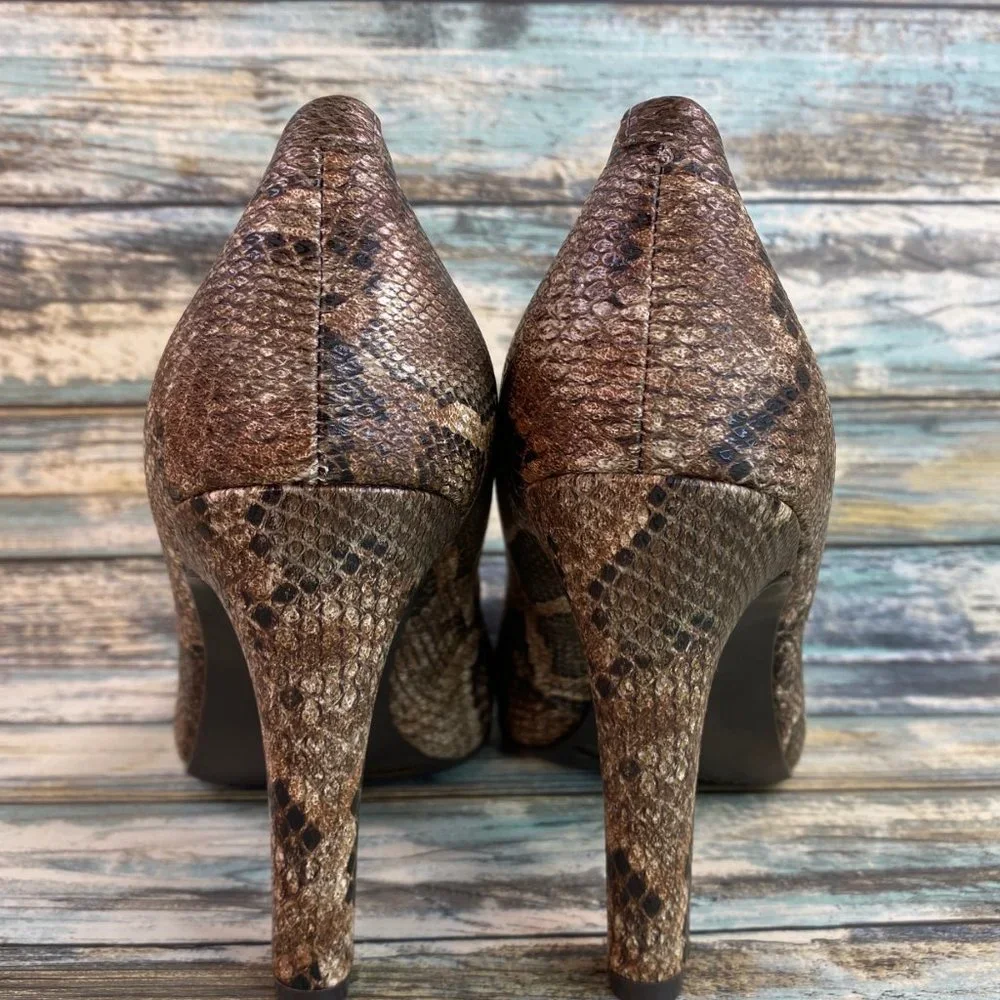 Jessica Simpson Pumps Womens Size 6.5B Brown Leopard Print Dress Shoes